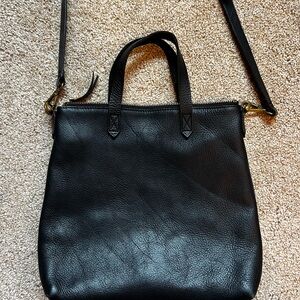 Madewell Transport Tote - Medium - Black Leather